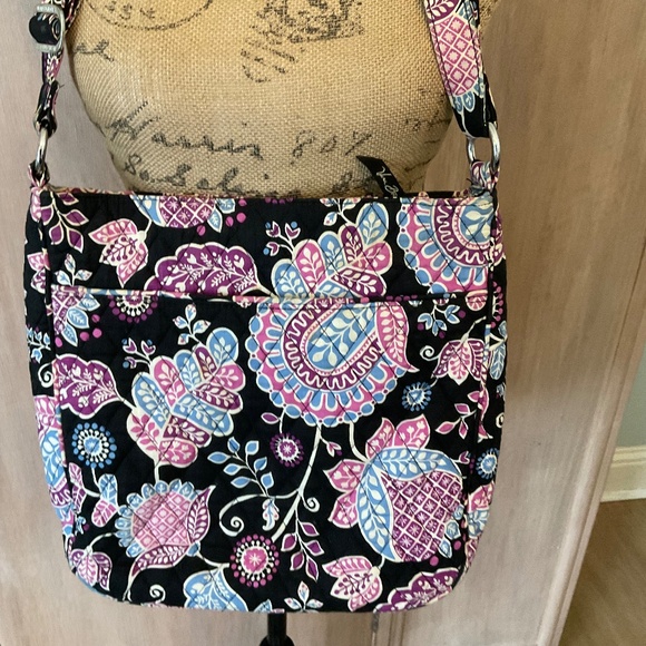 Vera Bradley Alpine Floral crossbody sling messenger zip bag purse retired 2015 - Picture 6 of 11